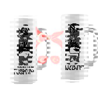 Turkish Mom Messy Bun Sunglasses Flag Coffee Mug - Thegiftio UK