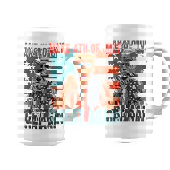 Vintage Make 4Th Of July Great Again Trump Hotdog Coffee Mug - Monsterry