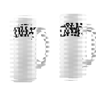 Vintage Conway Fl Estiloarsity Negro Envejecido Taza de café - Regaloses