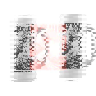 Vintage Ukiyo-E Japonés La Gran Ola De Kanagawa Hokusai Taza de café - Regaloses