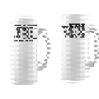 Vote レディース メンズ アンティーク調テキスト 2024 選挙 コーヒーマグ - Kawaiitshirt