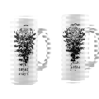 Walhalla Raven Odins ルーンズ ノルディック コンパス バイキング 長袖tシャツ コーヒーマグ - Kawaiitshirt