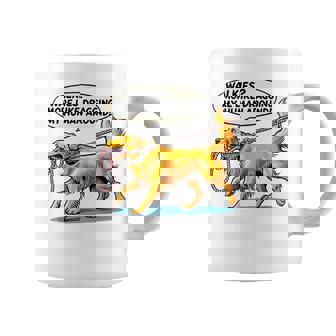 Walkies 犬の散歩 ゴールデンレトリバー 面白い犬好きデザイン コーヒーマグ - Kawaiitshirt