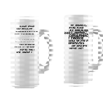 Why Be Racistexist Homophobic I Just Be Quiet Diversity コーヒーマグ - Kawaiitshirt