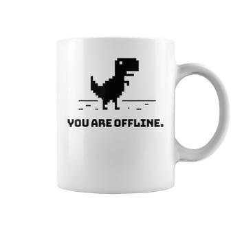 You Are Offline T-Rex 恐竜のラン ピクセルアート 恐竜ゲーム コーヒーマグ - Kawaiitshirt