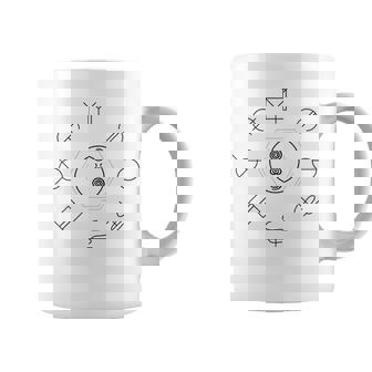 「まんなか／とほかみえみため」 あうわ 黒文字 ホツマ ヲシテ とほかみえひため 言霊 かっこいい 地味めバックプリント コーヒーマグ - Kawaiitshirt