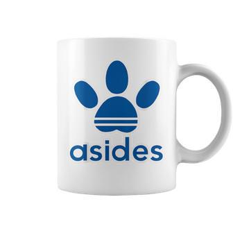 【バックプリント・背中側】Asides アシデス 足です。肉球です。【変なtシャツ屋】スポーツ ブランド パロディ 面白 コーヒーマグ - Kawaiitshirt