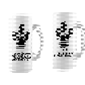 【バックプリント・背中側】Asides アシデス 足です。肉球です。【変なtシャツ屋】スポーツ ブランド パロディ 面白 長袖tシャツ コーヒーマグ - Kawaiitshirt