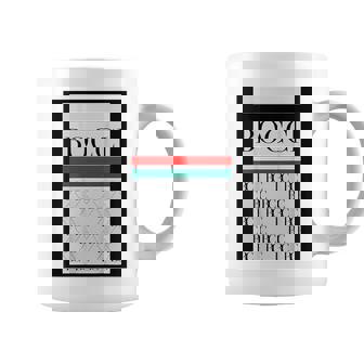 【バックプリント・背中側】Bocci ぼっち ロゴ 総柄 イタリア国旗風【変なtシャツ】陰キャ ブランド パロディ 面白 コーヒーマグ - Kawaiitshirt