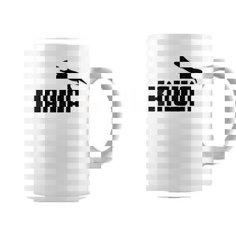 【バックプリント・背中側】Kawa カーワ《ブラック 黒》コツメカワウソ スポーツ ブランド パロディ 面白い かわいい コーヒーマグ - Kawaiitshirt