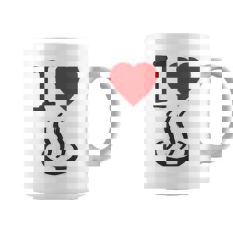 【バックプリント・背中側】アイラブ・温泉 マーク お風呂 銭湯 記号 お土産 旅行 ハート スタッフ 面白い コーヒーマグ - Kawaiitshirt
