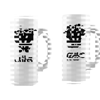 【バックプリント・背中側】アシデス Asides 足です。【変なデザイン屋さん】スポーツ ブランド パロディ 面白 コーヒーマグ - Kawaiitshirt