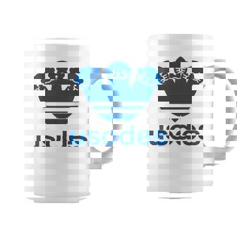 【バックプリント・背中側】ウソデス Usodes かわうそです。《ブルー 青》スポーツ ブランド パロディ 面白い コーヒーマグ - Kawaiitshirt