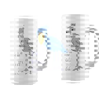 【バックプリント・背中側】ハシビロコウさん 『セルフィー』鳥【どうぶつフレンズ 】動物園 ゆるくて かわいい イラスト コーヒーマグ - Kawaiitshirt