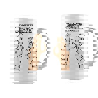 【バックプリント・背中側】ハニワ 埴輪 Haniwa『はろー』【踊る埴輪 男女】歴史土器 シンプル かわいい イラスト コーヒーマグ - Kawaiitshirt