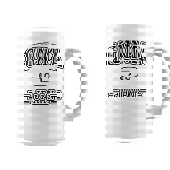 【バックプリント・背中側】群馬 Gunma【チームユニフォーム風】Jimo-T ジモティ 面白い コーヒーマグ - Kawaiitshirt