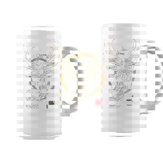 【背中側デザイン】日本文化 鳳凰デザイン 幸運を願うお守り 長袖tシャツ コーヒーマグ - Kawaiitshirt