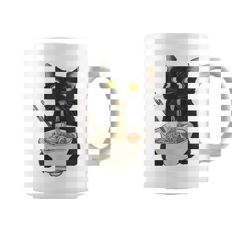 おもしろ猫 食べる 麺 ラーメン 日本猫 食べる 麺 コーヒーマグ - Kawaiitshirt