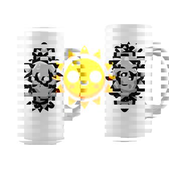 かわいい 漫画 太陽 放射 オレンジ イエロー 愛らしい コーヒーマグ - Kawaiitshirt