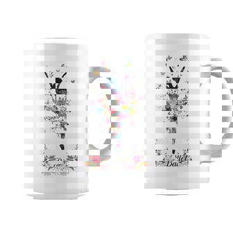 かわいい花柄バレリーナ 春の花 バレエダンサー コーヒーマグ - Kawaiitshirt