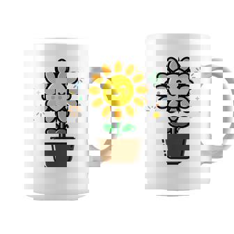 ひまわり 花 ポット シンプル クリップアート コーヒーマグ - Kawaiitshirt