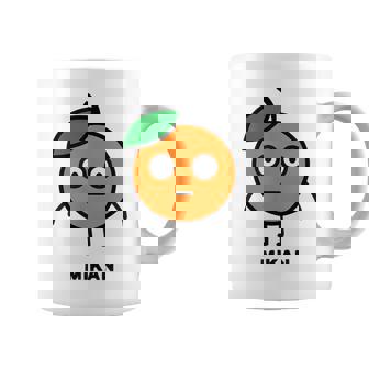 みかん Mikan 顔 イラスト かわいい おもしろ 面白い 簡単 シンプル ゆるい 果物 コーヒーマグ - Kawaiitshirt