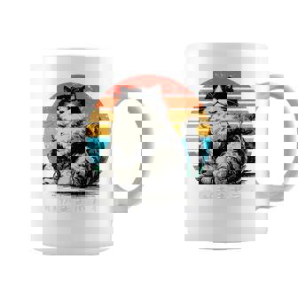 わがままボディ 猫 ねこ 太ったねこ ぽっちゃり ねこ好き かわいい おもしろ 面白い おもろい 手書き レトロ 長袖tシャツ コーヒーマグ - Kawaiitshirt