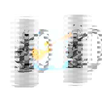 アコースティックギターを弾くクマ、ベアギタリスト 長袖tシャツ コーヒーマグ - Kawaiitshirt