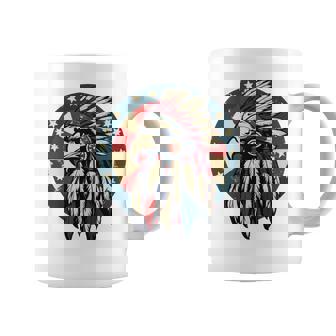 アメリカンイーグル チーフ インディアン ヘッドドレス ネイティブイーグル 長袖tシャツ コーヒーマグ - Kawaiitshirt