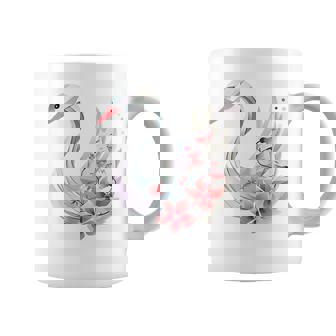 エレガントな白鳥の花 コーヒーマグ - Kawaiitshirt