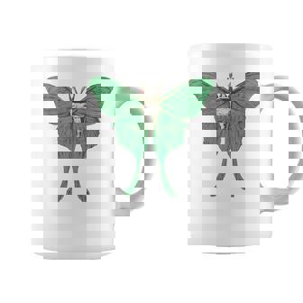 オオミズアオ ルナモス 薄い 緑色 黄緑色 蛾 Luna Moth レトロ 虫 昆虫 イラスト かっこいい おしゃれ コーヒーマグ - Kawaiitshirt