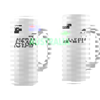 オーストラリア 国旗 カンガルー サッカー ラグビー フットボール 水泳 応援 コーヒーマグ - Kawaiitshirt