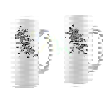 カエル 相撲 伝統 浮世絵 のようなカエルイラスト かわいい 渋かっこいい ワンポイント コーヒーマグ - Kawaiitshirt