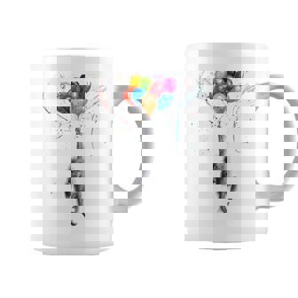 カラフルな顔 赤ちゃん オランウータン ハンギングバルーン グラフィック 猿 コーヒーマグ - Kawaiitshirt