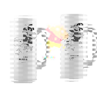 キッズ クレヨンしんちゃん 踊る！しんちゃんとシロ コーヒーマグ - Kawaiitshirt