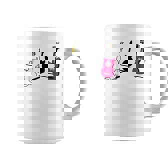 ギターの影を作る猫デザイン コーヒーマグ - Kawaiitshirt