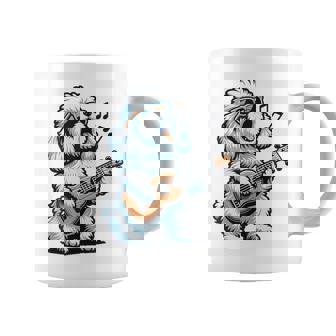 ギターを弾く犬 マルチーズプードル 面白い落書き コーヒーマグ - Kawaiitshirt