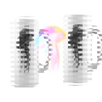 クラゲ 幾何学模様 動物 抽象 カラフル アート クラゲ コーヒーマグ - Kawaiitshirt