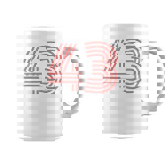 クールなレトロなレタリングジャージ、背番号43 Fourtythree コーヒーマグ - Kawaiitshirt