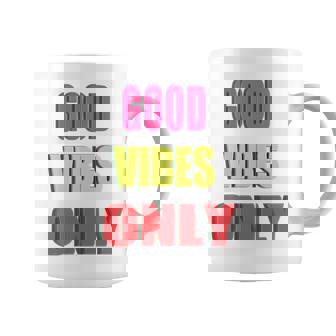 グッド・バイブス・オンリー 長袖tシャツ コーヒーマグ - Kawaiitshirt