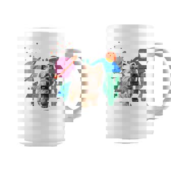 ケアンテリア デザートデザイン犬 長袖tシャツ コーヒーマグ - Kawaiitshirt