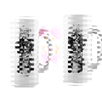 コケットボウ バーニーズマウンテンドッグ ママピンクリボンガール コーヒーマグ - Kawaiitshirt