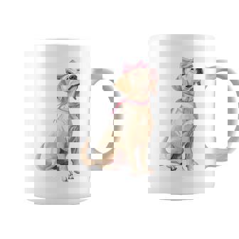 コケットボウ ラブラドールレトリバー 犬 ラボ ママ ピンクリボン 女の子 コーヒーマグ - Kawaiitshirt