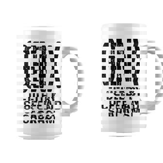 コーヒーと皮肉なユーモアに刺激された面白いジェネレーションx Gen X コーヒーマグ - Kawaiitshirt