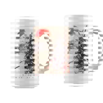 サムライ 猫戦士 浮世 墨絵 猫 サムライ 長袖tシャツ コーヒーマグ - Kawaiitshirt