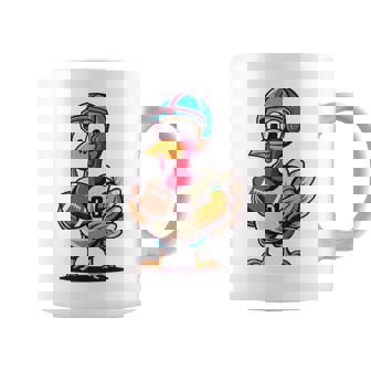 サンクスギビング かわいい七面鳥 アメリカンフットボール ボーイズ キッズ コーヒーマグ - Kawaiitshirt