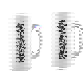 サングラスとヘッドフォンをしたミーアキャット コーヒーマグ - Kawaiitshirt