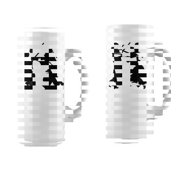 シルエット 剣道 合気道 日本 武道 剣闘士 扇子 コーヒーマグ - Kawaiitshirt