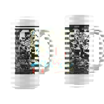 スケルトン 妖怪 歌川 国芳 日本美術 ハロウィン 相馬の古内裏 善知安方忠義伝 バックプリント コーヒーマグ - Kawaiitshirt