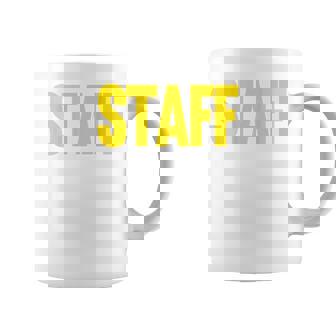 スタッフ イベント コスチューム クルー 音楽祭 バックプリント ワーカー コーヒーマグ - Kawaiitshirt
